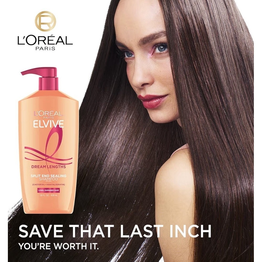 L'Oreal Paris Elvive Dream Lengths Shampoo and Conditioner Kit, Paraben Free,... - Picture 2 of 4